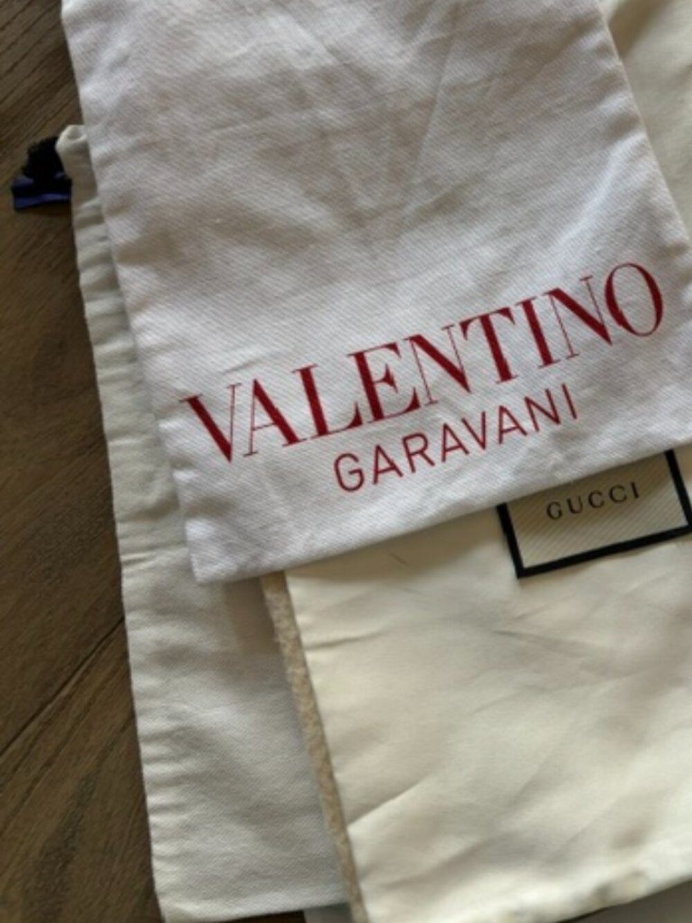 Set of ten luxury brand shoe bags